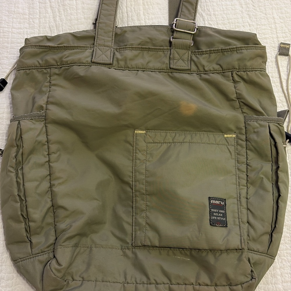 MARU ‘Easy & Relax Life Style’ Multi pocket Utility Zippered Tote Bag. - Picture 3 of 15